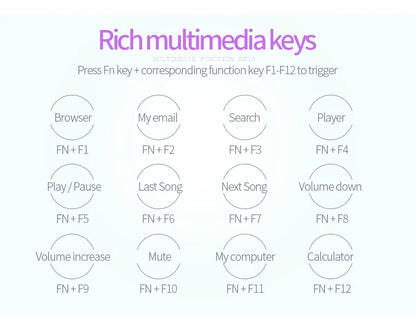 USB Wired Gaming Keyboard, 104 Keys Compatible with Windows Laptop/Computer/PC, Ergonomic Design, Office & Gaming Accessories