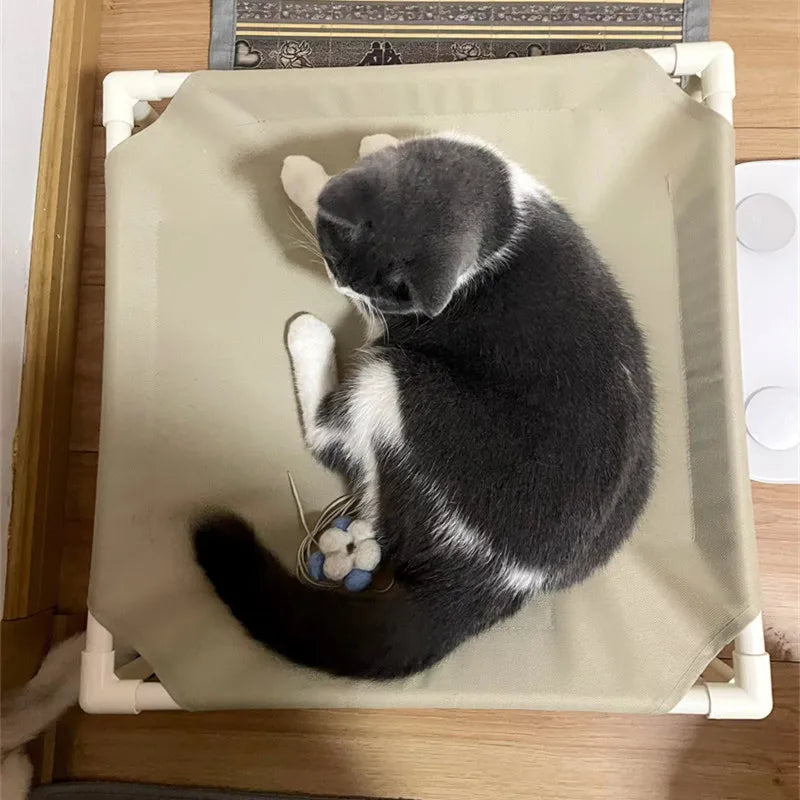 Pet Camping Bed Elevated Bed for Dogs Folding Puppy Camping Bed Cat House Portable Removable Washable Puppy Beds Dog Hammock