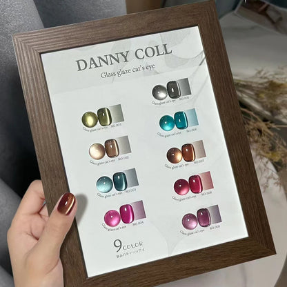 9 Color/Set Crystal Cat Eye Gel Nail Polish Set Semi Permanent UV LED Gel Lacquer Magnetic Cat Eye Gel Varnish For Nail Art 15ml