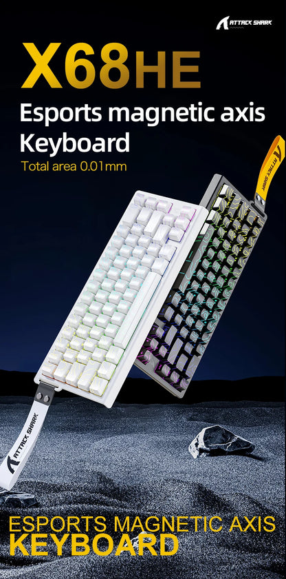 Magnetic Switch Keyboard ATTACK SHARK X68HE Wired and FREEWOLF F68 Wired F68Pro Wireless for Pro Gaming 8K Hz 0.01mm Rapid Trigg