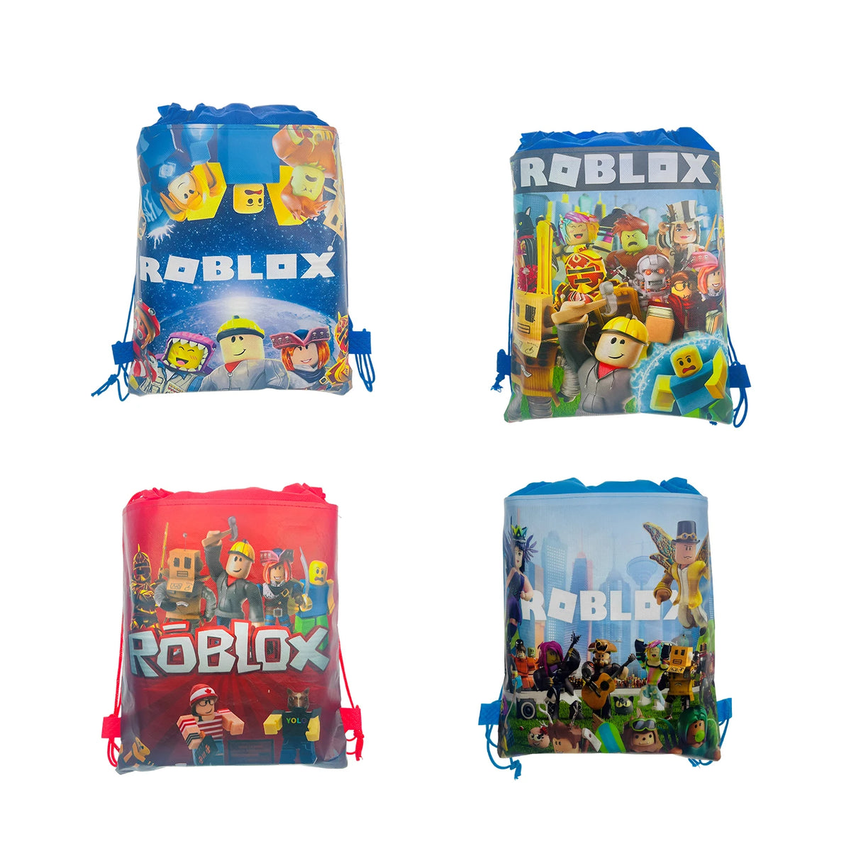 8/12/24/32PCS Roblox Nonwoven Drawstring Bag Roblox Game Party Decorations Kids Birthday Party Baby Shower Supplies Gift
