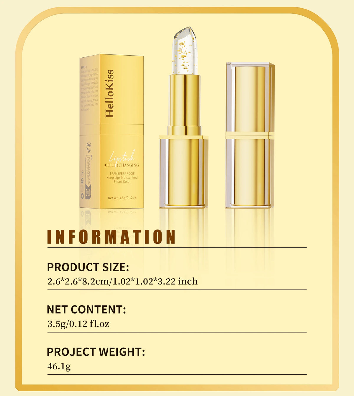 Hellokiss Crystal Color-changing Petal Lipstick for Women Moisturizes long-lasting and non-sticky cup lip balm