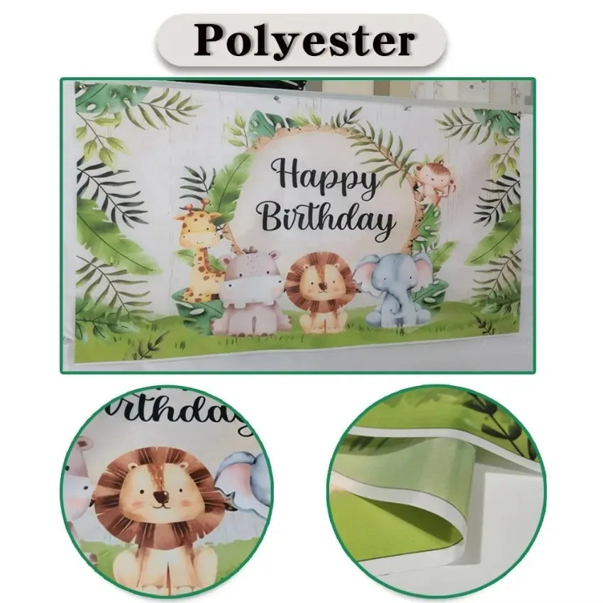 Cartoon Cute Kid Birthday Party Decorations Backdrop Pikachu Theme Photography Background Baby Shower Banner Photo Booth Props