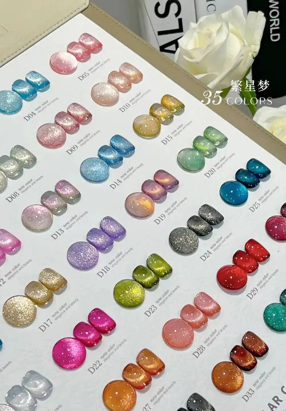 High End 9D Cat Eye Gel Polish Set With Color Board  Magnetic Gel Nail Set Luxury Cat's Eye Gel Soak Off UV LED Nail Varnish