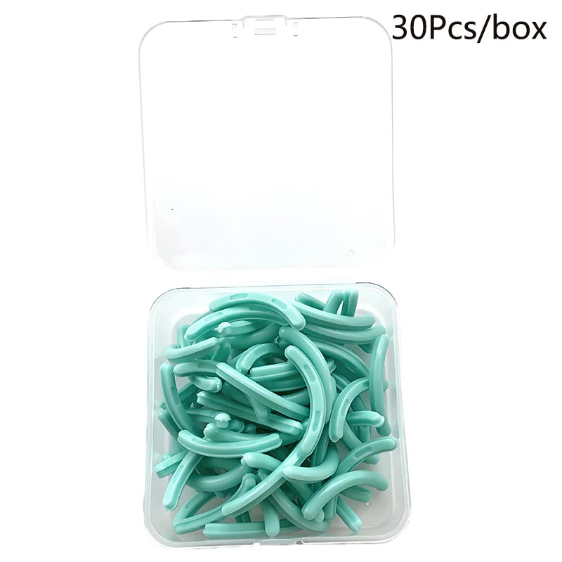 Colored Eyelashes Curler Replace Rubber 30pcs/box Black White Blue Elastic Eyelash Curler Replacement Rubber Strips Accessories