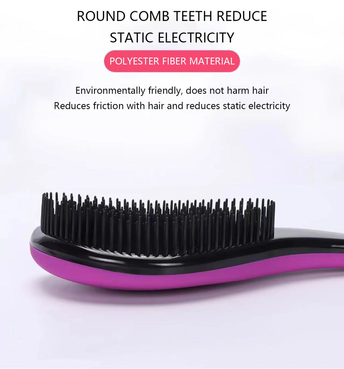 CALIYI Mango Smooth Hair Comb Brush TT Comb Professional Massage Brush Paddle Detangling Brush for Wet Dry Curly Thick Hair