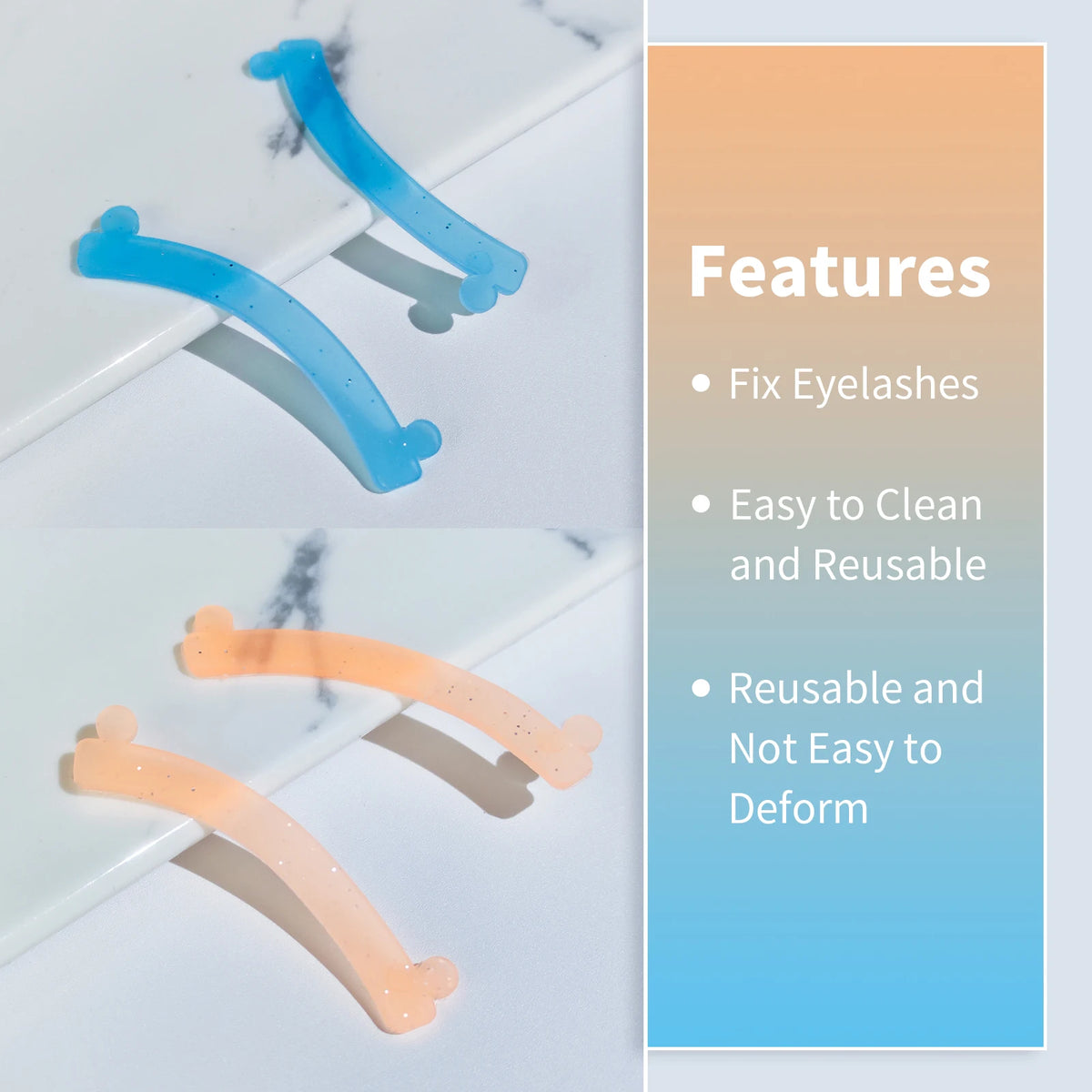 Libeauty 5 Colors Silicone Eyelash Rods Ribbon Soft Colorful Lash Lift Ribbon Perm Multi-Functional Eyelash Lifting Makeup Tools