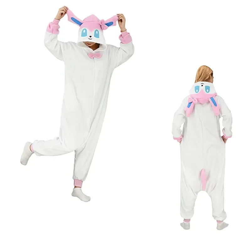 TAKARA TOMY Pokemon Kigurumi Onesie Snorlax Eevee Squirtle Gengar Pijama Cosplay Costume Halloween Adult Anime Umbreon Pajamas