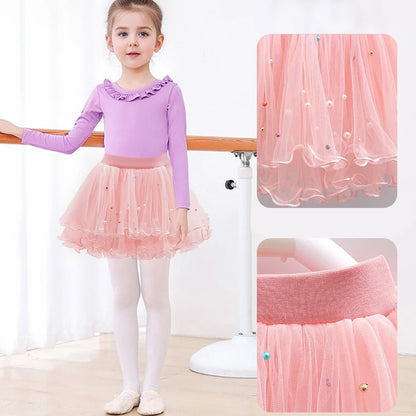 Girls' K-Pop HUNTRX Princess Set: Tie-Dye Graphic Tee & Pearl Tutu Skirt 2-Piece Outfit