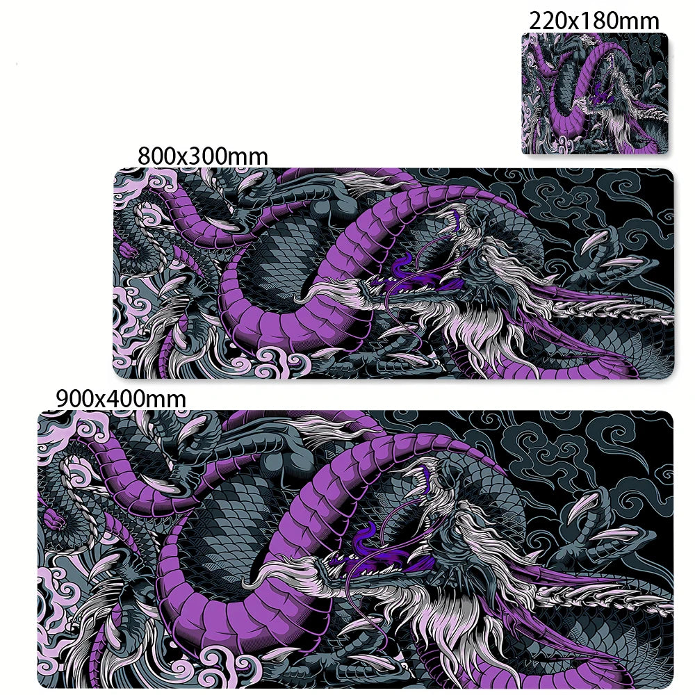 Black and White Dragon Mouse Pad Large Gaming Mousepads Computer Mousepad Mouse Mat 90x40cm Desk Pads For PC Keyboard Mats Table