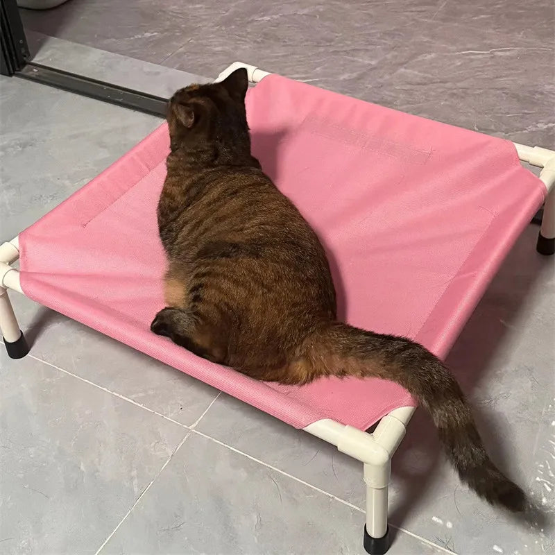 Pet Camping Bed Elevated Bed for Dogs Folding Puppy Camping Bed Cat House Portable Removable Washable Puppy Beds Dog Hammock