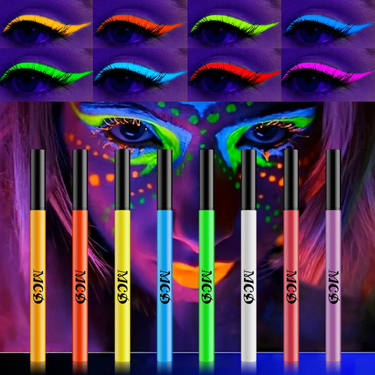 8 colors 1PC face body painting 1PC UV Light Neon Face Paint Art Korean Makeup blue green waterproof christmas party body paint