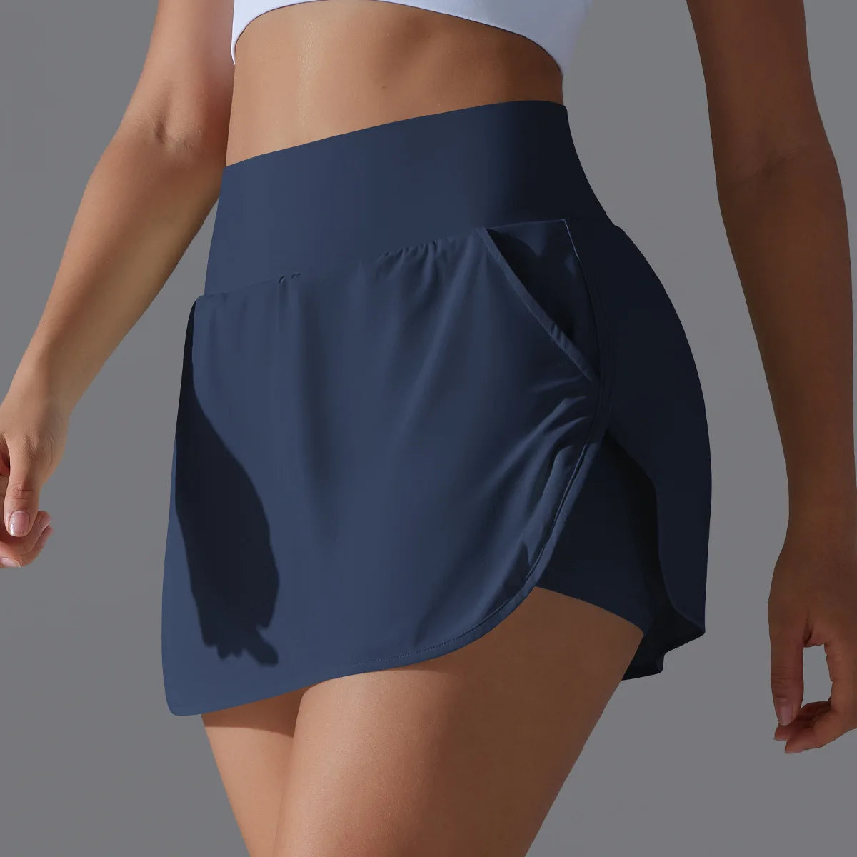 Sports Yoga Skirt Women 2 in 1 Badminton Tennis Skirt With Shorts High Waist Breathable Sweat Skirt Athletic Fitness Golf Skorts