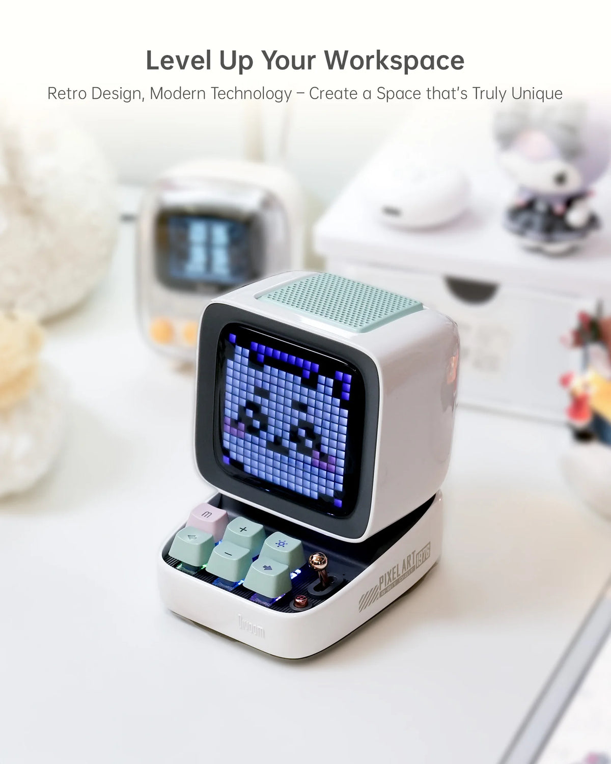 Divoom Ditoo-Pro Speaker Mini Retro Pixel Art Bluetooth Portable Alarm Clock DIY LED Display Board Cute Gift Vintage 블루 투 스 화자