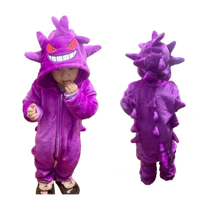 Cartoon Kigurumi Dragon Onesie Boys Halloween Festival Party Cosplay Costume Kids Pajama Children Charizard One Piece Outfit