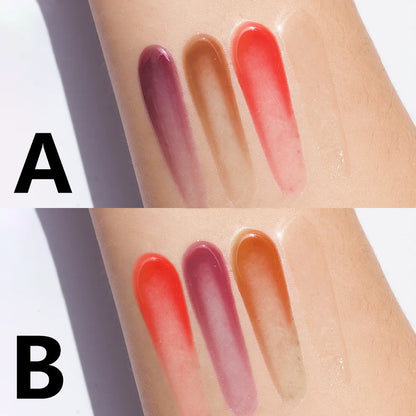 Vanilla Beige Lip Balm Moisturizing Transparent Lipstick Set Smooth Soft Tube Mirror Lip Gloss Lip Makeup