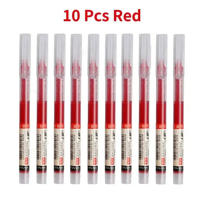 10 Pcs Color Gel pens.Quick Drying Large Capacity，0.5mm, suitable for Students, Note-taking, Marking, Drawing, Bookkeeping.