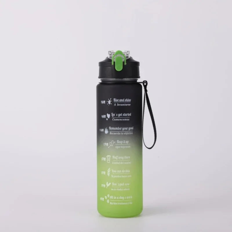 Sports Water Bottle with Time-Tracking Straw Leak Proof Locking Flip Cover for Easy Carry Ideal for Outdoor Adventures