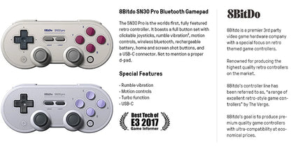 8Bitdo SN30 Pro Bluetooth Gamepad for Nintend Switch 2 Wireless Game Controller Joystick for NS MacOS Android Steam Raspberry Pi