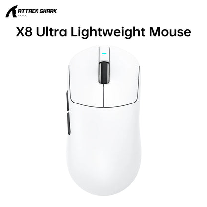 Attack Shark X8Ultra Gaming Mouse & Wireless 8K Receiver,Bluetooth Wireless Connection,PAW3950MAX Sensor,42000DPI,Type-C