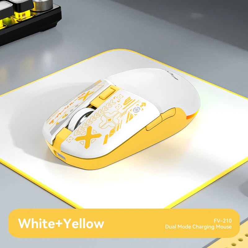 Stylish Lightweight Tri-Mode Bluetooth Wireless Mouse Rechargeable Silent Mouse Low Latency for Gaming Esports Office Work