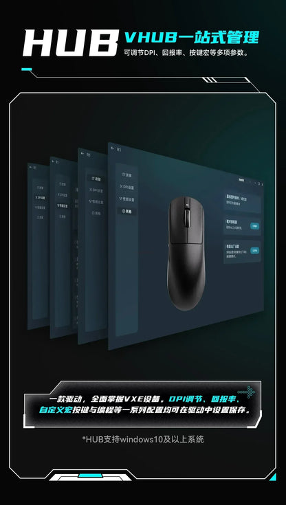Vxe Dragonfly R1 series Wireless Mouse R1 Se Light Weight Paw3395 Nordic52840 2khz Smart Speed X Low Delay Fps Game Mouse Gift