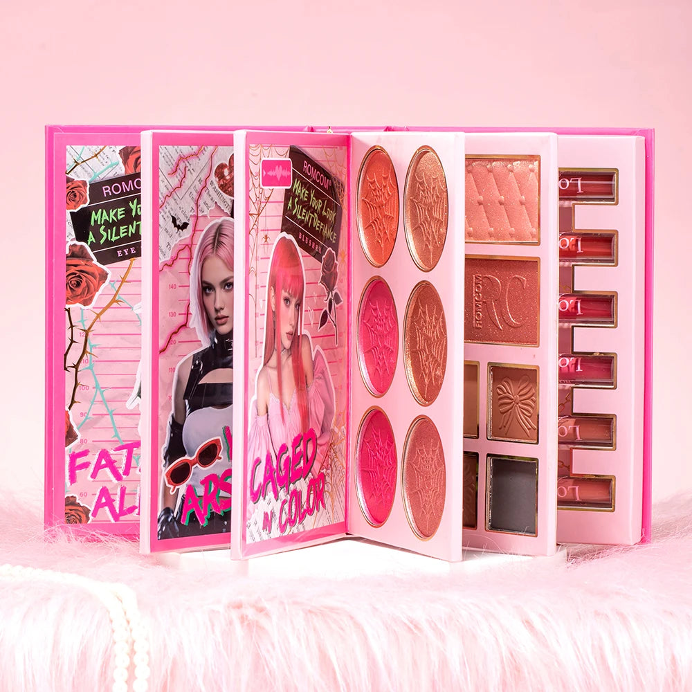 5-Page Makeup Palette with 70 Colors: 48 Matte & Shimmer Eyeshadows, 6 Lip Colors, 6 Blushes, and 10 Contour Shades - The Perfec