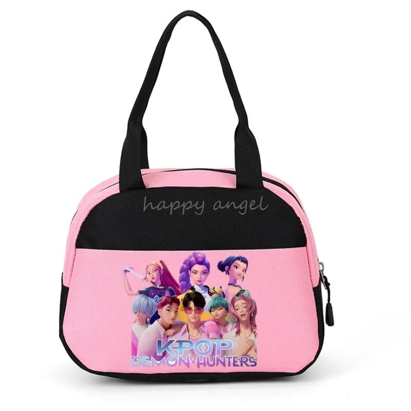 New Lunch Bags KPop Demon Hunters Print Women Men Large Capacity Picnic Drink Thermal Bag Portable Outdoor Food Lunch Handbags