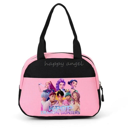 New Lunch Bags KPop Demon Hunters Print Women Men Large Capacity Picnic Drink Thermal Bag Portable Outdoor Food Lunch Handbags