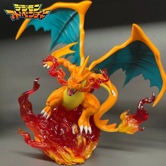 20cm/7.87in Anime Digimon Adventure Figure Charizard Action Figures PVC Statue Collection Model Toys Gifts