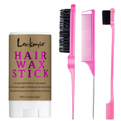LOCKMIO Women Hair Wax Stick for Wigs Anti-frizz Flyaways Control Styling Wax Long-lasting Smooth Broken Back Hair Pomade Cream