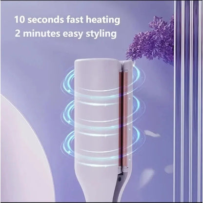 32MM Electric Curling Iron Automatic Lambswool Curling Tool Long Lasting Styling French Styling Rotating Anti-Flame Design