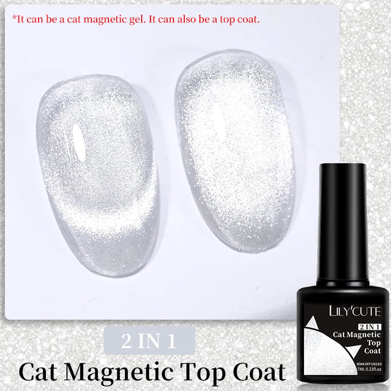 LILYCUTE 7ml 9D Cat Magnetic Gel Nail Polish Iridescent Magnet Semi Permanent Soak Off UV LED Manicure For Nail Art Gel Varnish