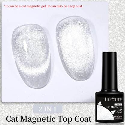 LILYCUTE 7ml 9D Cat Magnetic Gel Nail Polish Iridescent Magnet Semi Permanent Soak Off UV LED Manicure For Nail Art Gel Varnish