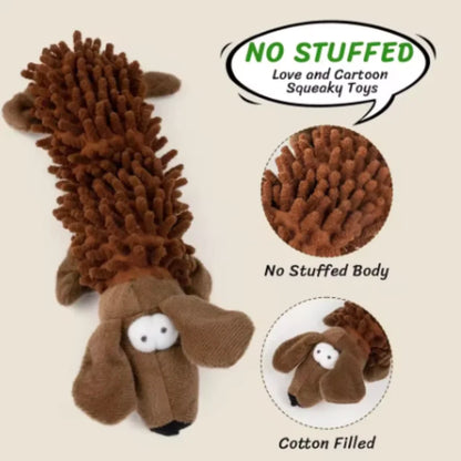Durable Pet Dog Plush Toy for Small Breeds - Animal Shape Squeaky Chew Cleaning Toy for Chihuahua Yorkshire Bichon Puppies
