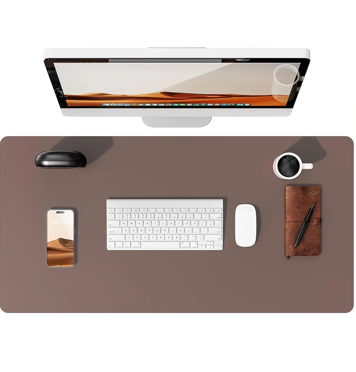 YSAGi Premium PU Leather Desk Mat: Non-Slip Waterproof Office Protector