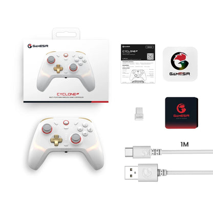 GameSir Cyclone 2 Wireless Pro Controller, Hall Effect Joysticks, Bluetooth Gamepad for Nintendo Switch, iPhone, Android & PC