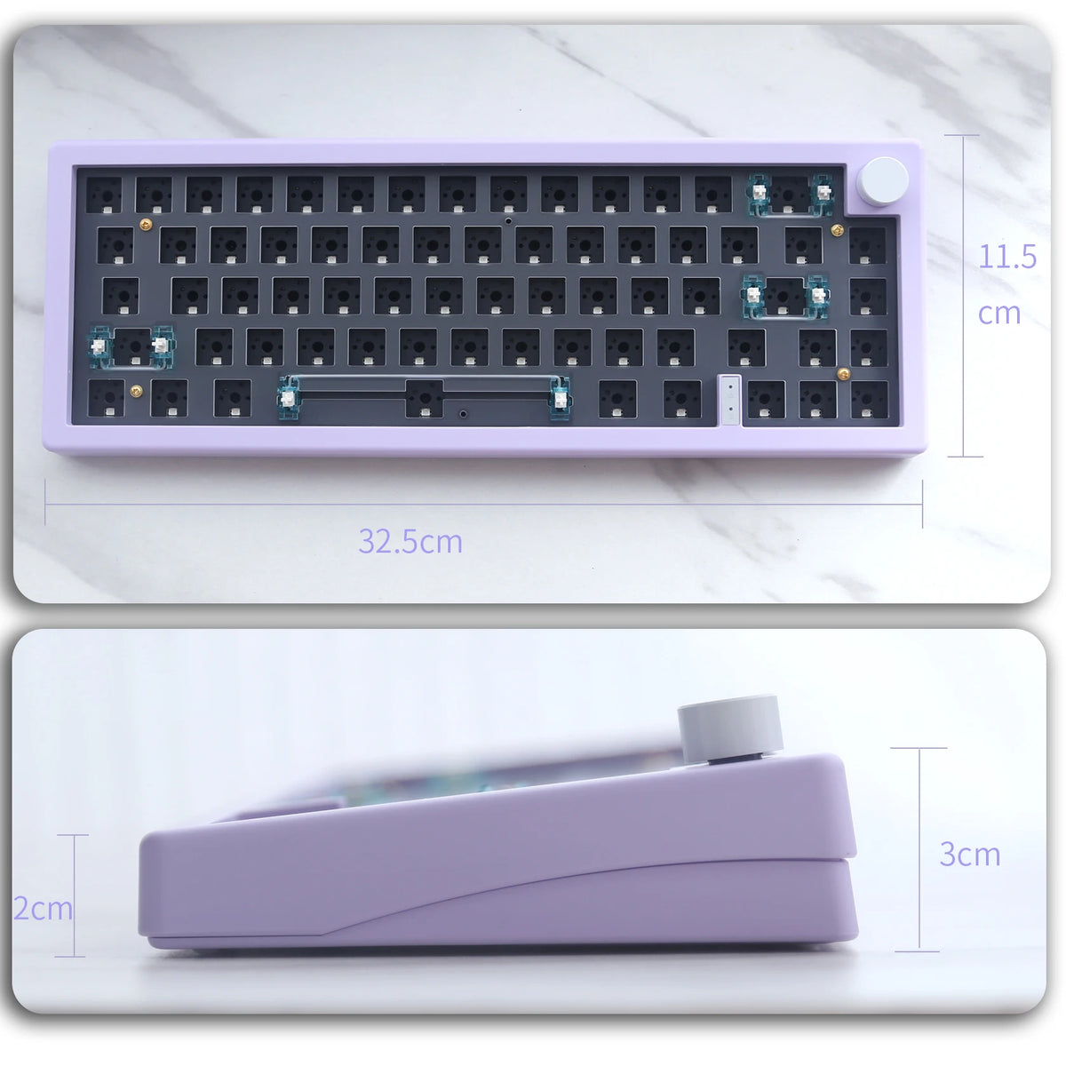GMK67 65% Gasket Bluetooth 2.4G Wireless Hot-swappable Customized Mechanical Keyboard Kit RGB Backlit