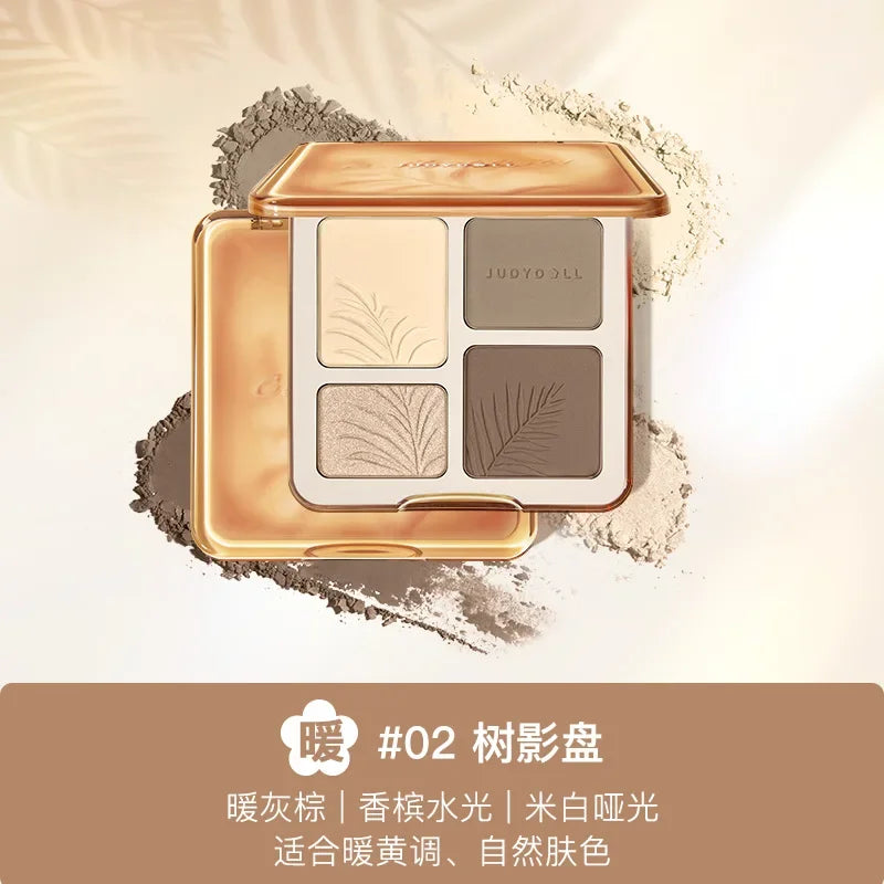 Judydoll Highlight Facial Contouring Palette Matte Brighten Three-dimensional Shadow Lasting Glow Shimmer Powder Cosmetics