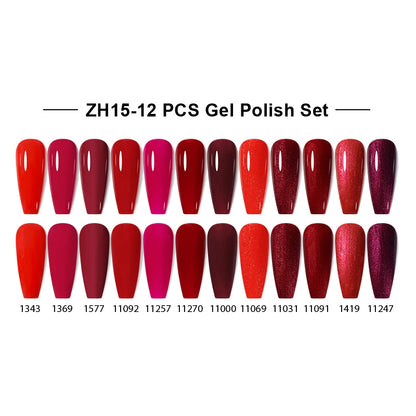 NAILCO 15ml Gel Nail Polish Set 30pcs/Lot Gel Polish Nail Soak Off UV LED Semi-Permanent Varnishes Nail Art Salon Free Shipping