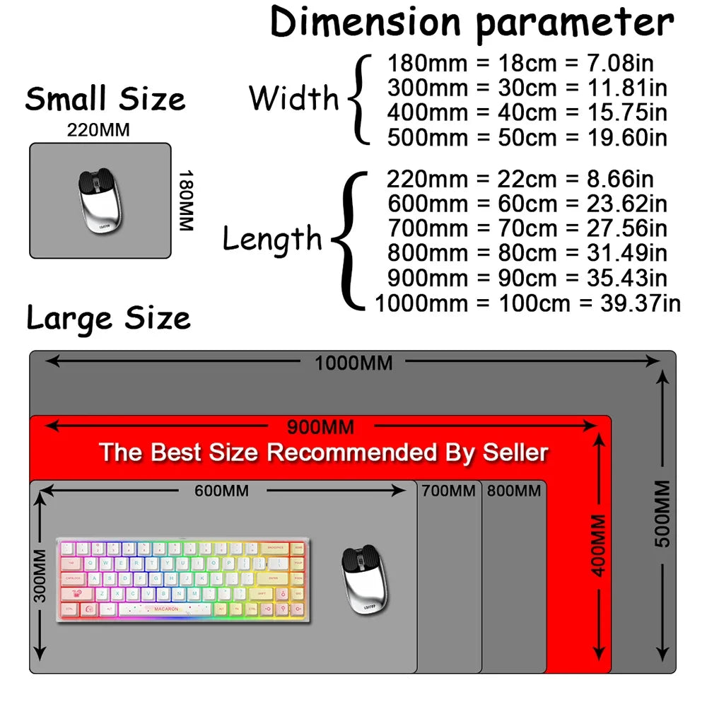 HD 900x400 Rubber Large PC Mousepad Gaming Mouse Pad Accessories Pikachu Slowpoke XXL Desk Keyboard Mat Computer Laptop Mausepad
