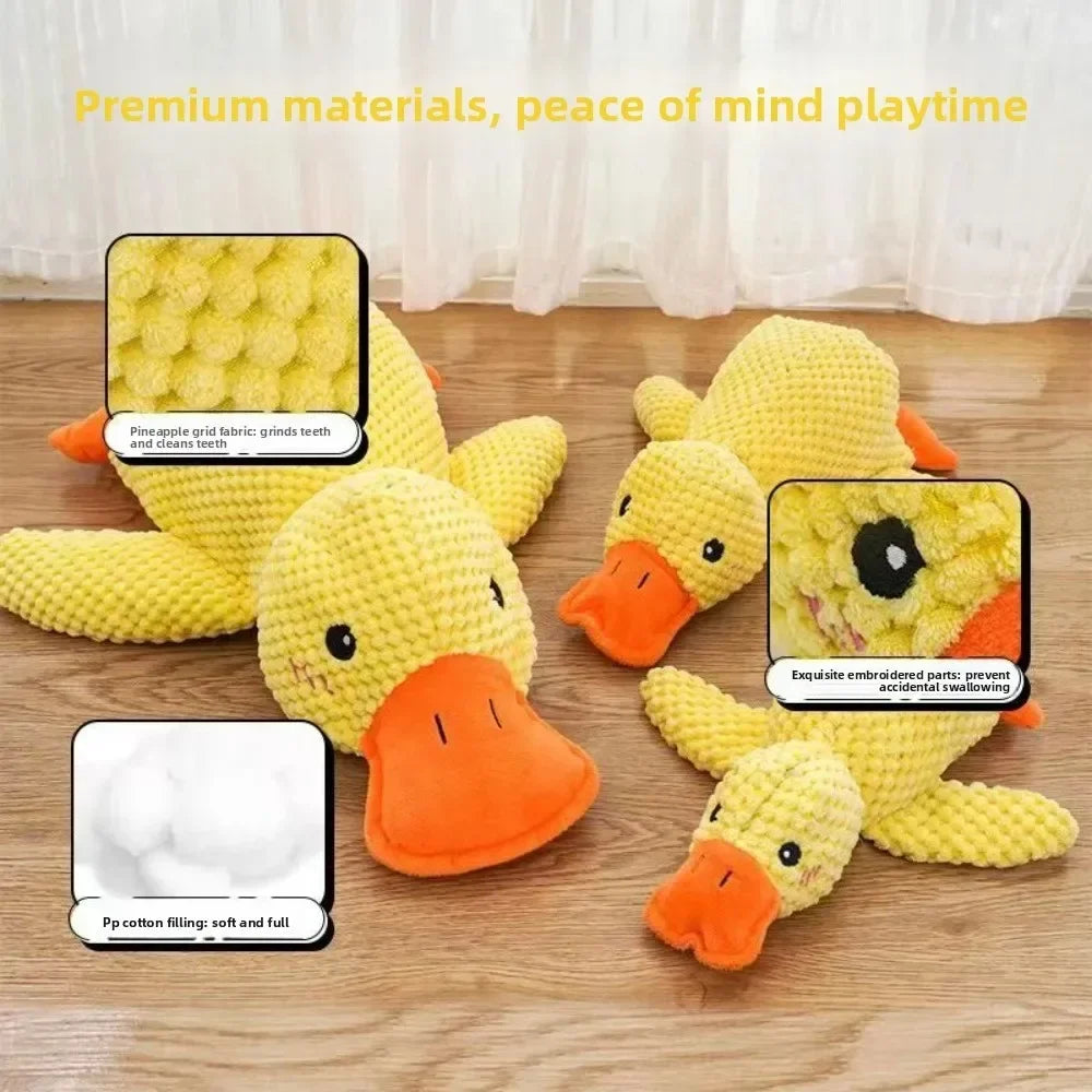 1/3PCS Things For Dogs Dogs Accessories Dog Supplies Calming Duck Squeaky Plush Toy Luxury Sleep Aid Durable Puppy Companion Pet
