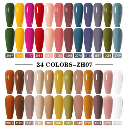 Clou Beaute 20pcs TPO & HEMA FREE Nail Gel Polish Set Red Pink Nude UV LED Soak Off Polish Gel Nail Semi Permanent Nail Varnish