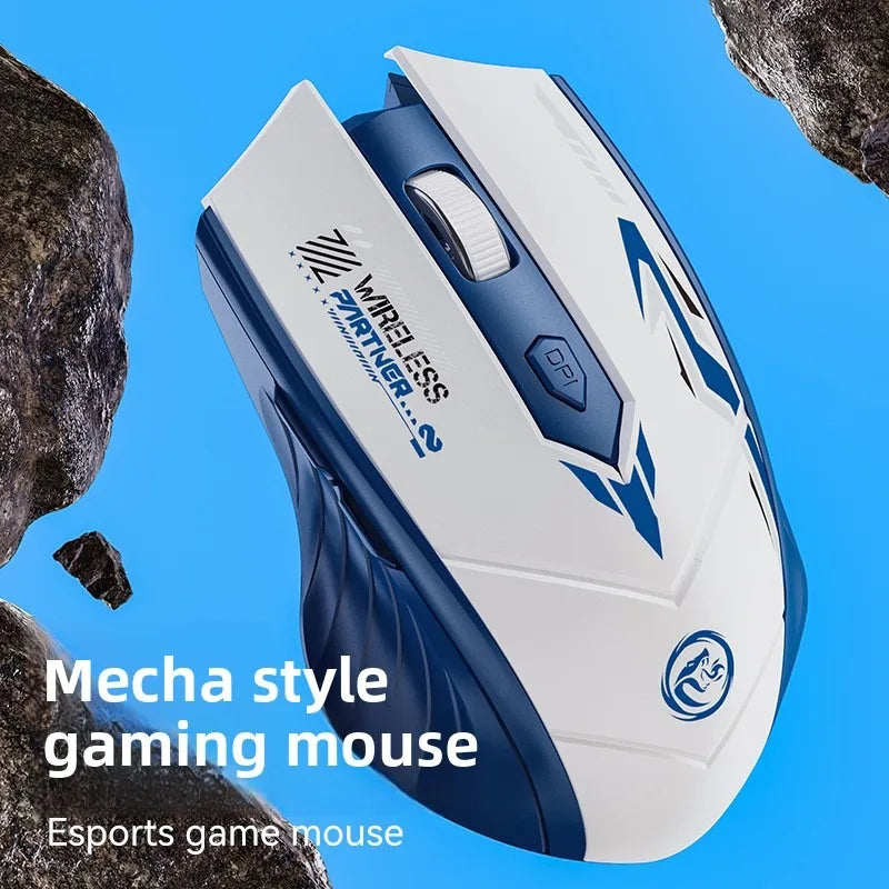 Wireless Mouse Dual Mode 2.4G Bluetooth-compatible Rechargeable Glow Mouse Noiseless Cordless Computer Mice for PC Laptop