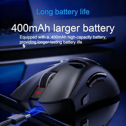 AULA SC620 Wireless Gaming Mouse, Lightweight Design, Multiple Lighting Effects, Customizable Fire Button, Optical Movement Dete