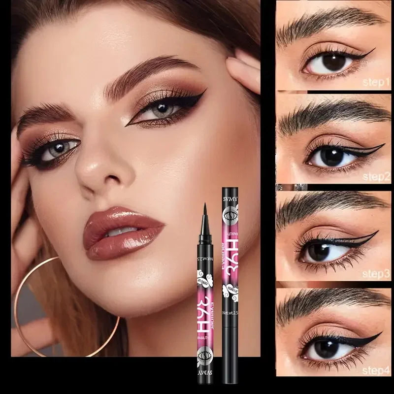 12 PCS Hot Make Up Ultimate Black Liquid Eyeliner Long-lasting Waterproof Eye Liner Pencil Pen Nice Makeup Cosmetic Beauty Tools
