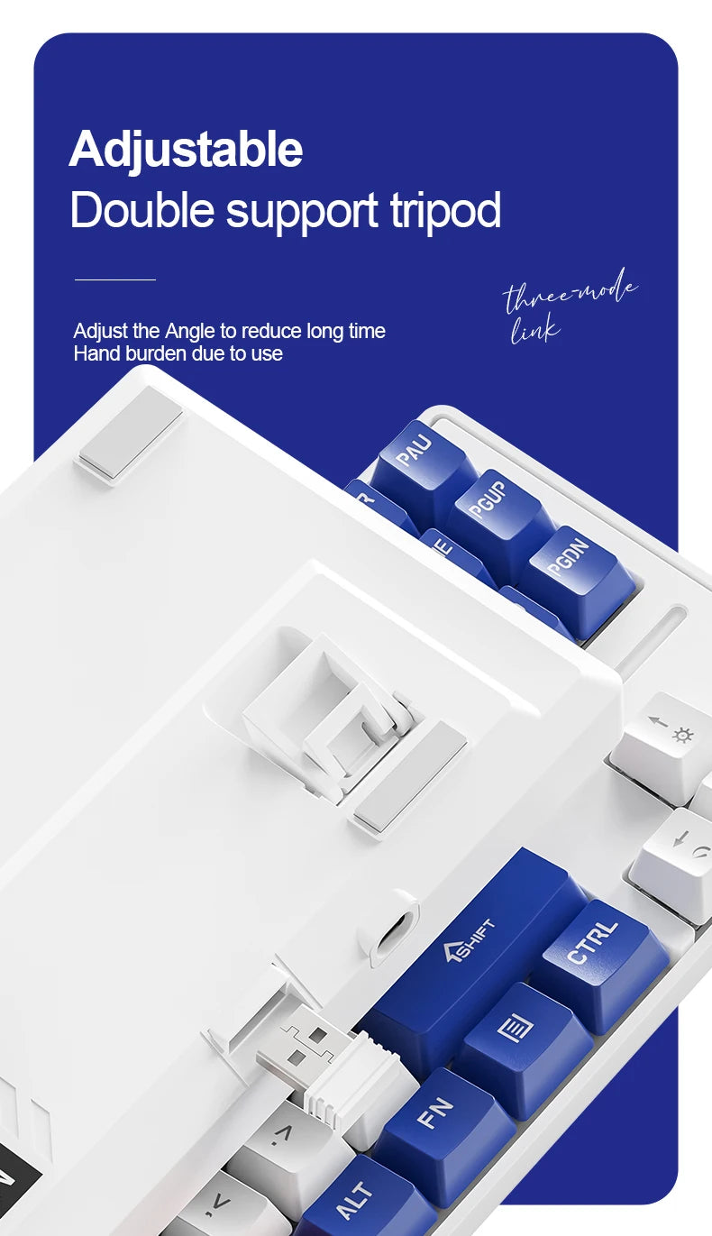 SMAILWOLF MK87 Bluetooth wireless mechanical keyboard E-sports game full key hot plug custom keyboard