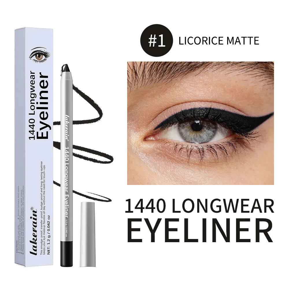 Lakerain Smooth Waterproof Eyeliner Pen Quick-Drying Long-Lasting Sweat-Proof Smudge-Proof for Perfect Makeup Application