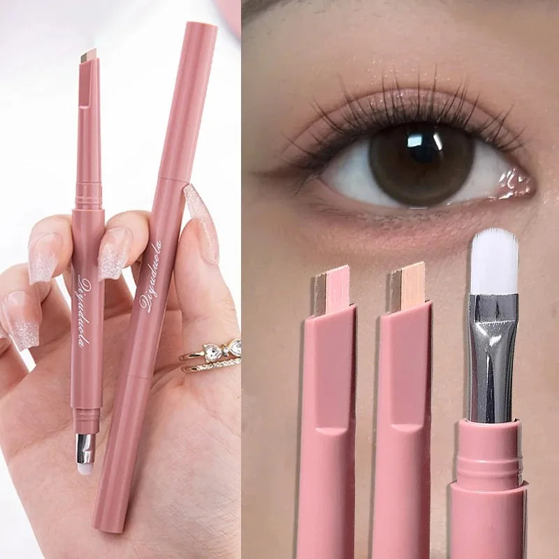 Brightening Aegyo Sal Pencil Waterproof Natural Dual-Color Lying Silkworm Under-Eye Highlighter Shadow Pen Contour Eye Makeup