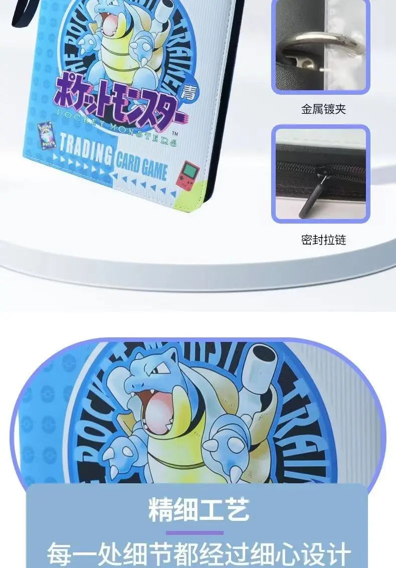 Pikachu Cartoon Anime Battle Card Booklet Zipper